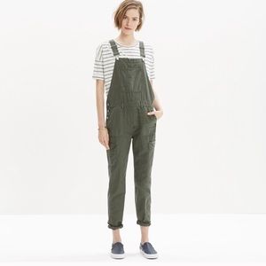 Madewell Green Cargo Overalls